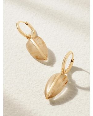 BY PARIAH Boucles D'Oreilles En Or 14 Carats (585/1000) Recyclé Et Quartz Pebble - Neutre
