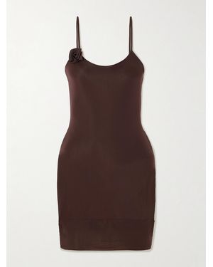Maygel Coronel Jacinto Stretch-Jersey Mini Dress - Brown