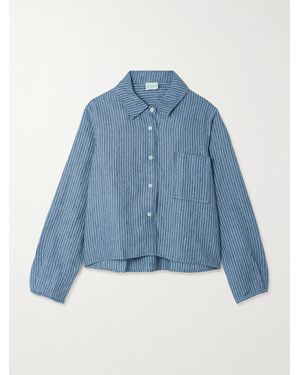 Deiji Studios Striped Linen Shirt - Blue