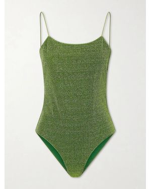 Oséree Lumière Metallic Swimsuit - Green