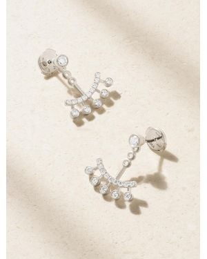 De Beers Dewdrop Jacket 18-Karat Diamond Earrings - Natural