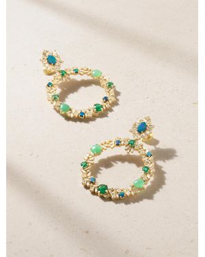 Suzanne Kalan 18-Karat Multi-Stone Earrings - Natural