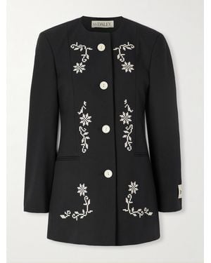 S.S.Daley Embroidered Wool Jacket - Black