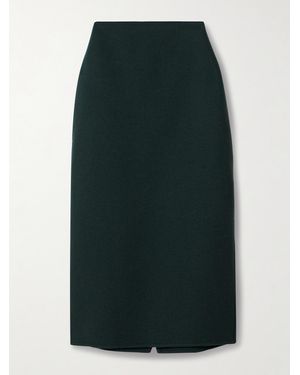 The Row Bartellette Cashmere-Felt Midi Skirt - Green