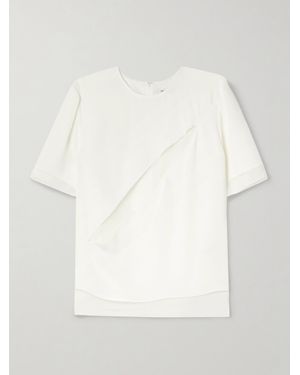 Peter Do Slash Silk And Chiffon T-Shirt - White