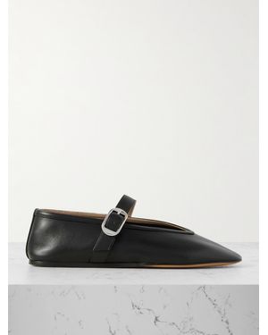Le Monde Beryl Stella Leather Mary Jane Ballet Flats - Black