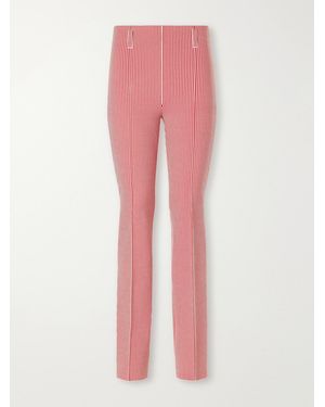 High Sport Luke Striped Cotton-Blend Straight-Leg Pants - Pink