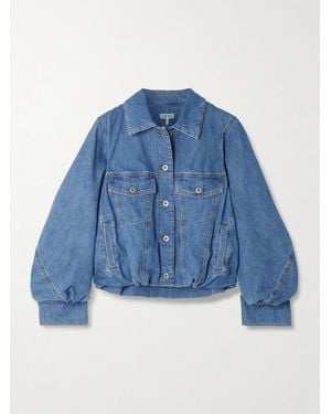 Loewe Gathered Denim Jacket - Blue