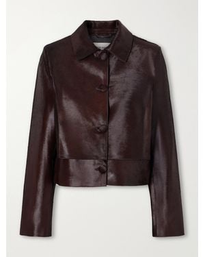 Nour Hammour Hadley Calf Hair Jacket - Brown
