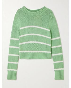 La Ligne Mini Marina Striped Cotton Sweater - Green