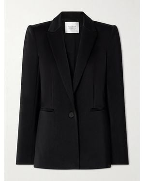 Galvan London Sculpted Blazer Aus Satin - Schwarz