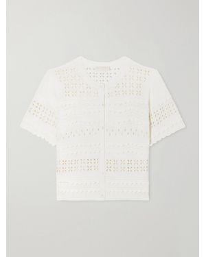 Ulla Johnson Abriana Eyelet-Embellished Knitted Shirt - White