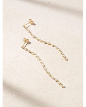 STONE AND STRAND Boucles D'Oreilles En Or 14 Carats (585/1000) Et Diamants Extra Long Stream - Neutre