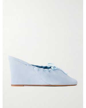 Maryam Nassir Zadeh 95 Suede Ballet Wedges - Blue