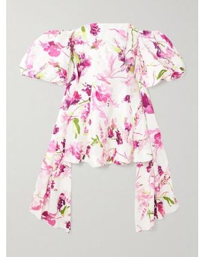 Aje. Incarnation Minikleid Aus Einer Leinenmischung Mit Blumenprint - Pink