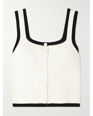 D'Estree Georgia Knitted Cotton Top - Natural