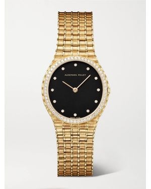 Stephanie Windsor Audemars Piguet Vintage 1980 Bamboo Hand-Wound 30Mm 18-Karat And Diamond Watch, Ref. No. 11812 - Metallic