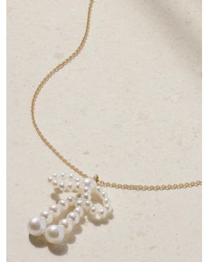 Sophie Bille Brahe Bow Simple 14-Karat Recycled Necklace - Natural