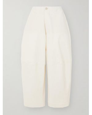 Lauren Manoogian Net Sustain Panelled Cotton-Canvas Wide-Leg Trousers - White