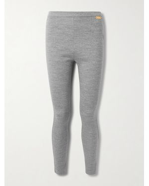 Balmain Leggings Aus Einer Baumwollmischung - Grau