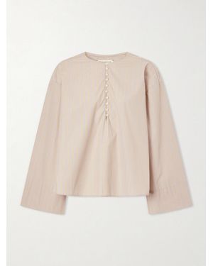 Kallmeyer Marguerite Striped Cotton-Poplin Blouse - Natural