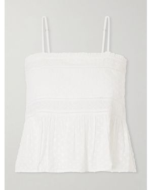Thierry Colson Saskia Embroidered Cotton-Voile Top - White