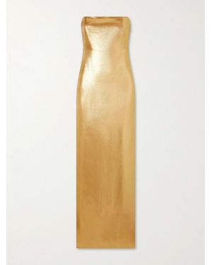 Galvan London Satin Metallic Gown