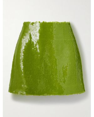 16Arlington Este Sequined Tulle Mini Skirt - Green