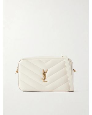 Saint Laurent Loulou Matelassé Shoulder Bag - Natural