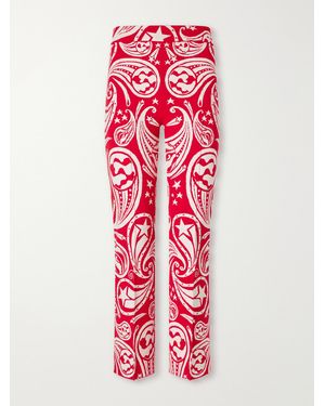 High Sport Cosmic Paisley Kick Cotton-Blend Jacquard Flared Pants
