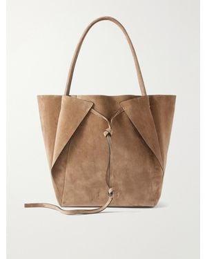Gabriela Hearst Marija Tasselled Suede Tote - Natural