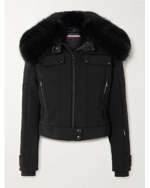 Fusalp Maeli Skijacke Mit Kapuze Und Faux-Fur-Besatz - Schwarz