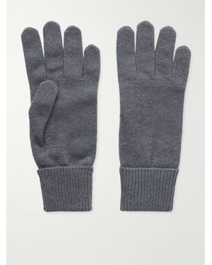 Johnstons of Elgin Doris Cashmere-Blend Gloves - Blue