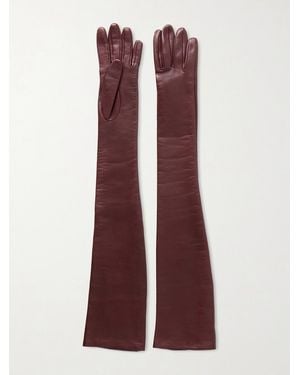 TOTEME Leather Gloves - Purple