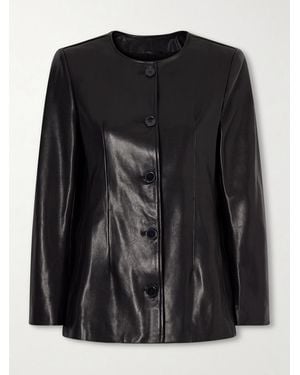 Nour Hammour Maud Lederjacke - Schwarz