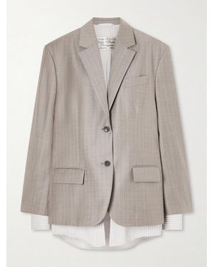 Acne Studios Julago Mels Pinstripe Wool Blazer - Gray