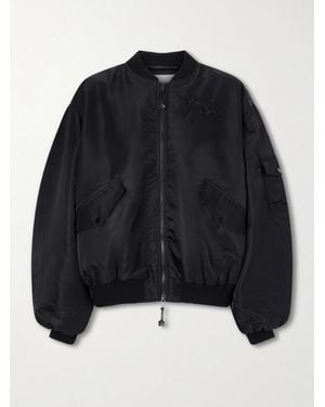 Cecilie Bahnsen Cbfeilan Knotted Embroidered Shell Bomber Jacket - Blue