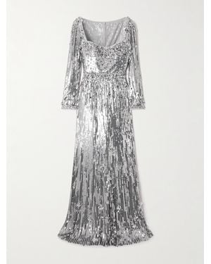 Jenny Packham Kestra Robe Aus Tüll Mit Pailletten Und Verzierungen - Grau