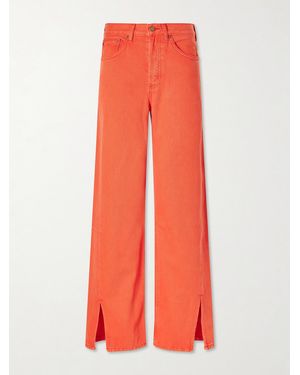 B Sides Charlot Mid-Rise Wide-Leg Jeans - Orange