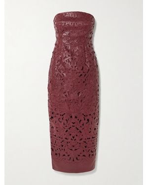 Cult Gaia Raylene Strapless Cutout Midi Dress - Red