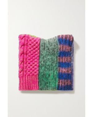AGR Color-Block Brushed Wool-Blend Beanie - Pink