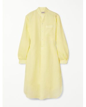 Charvet Elysee Oversized Linen Nightdress - Yellow