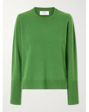 La Ligne Solid Lean Lines Cashmere Jumper - Green