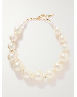Completedworks Plated Faux Pearl Necklace - Natural