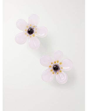 Alaïa Bloom Glass Earrings - Natural