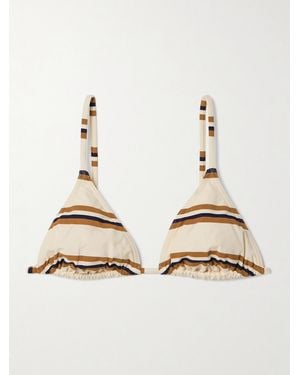 Eres Mariniere Flots Striped Triangle Bikini Top - Natural