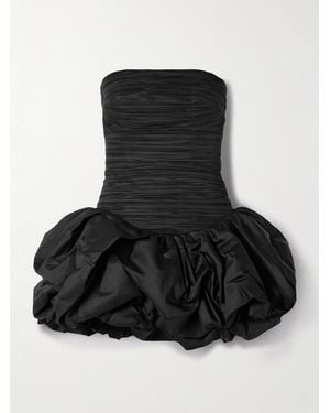 Aje. Violette Strapless Ruched Cotton Mini Dress - Black