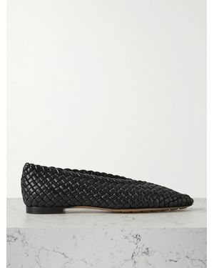 Bottega Veneta Sofia Flache Schuhe Aus Intrecciato-Leder - Schwarz