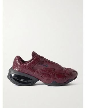 Nike Air Max Muse Se Croc-Effect And Mesh Sneakers - Purple