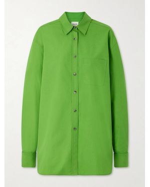 KHAITE Newton Cotton-Poplin Shirt - Grün